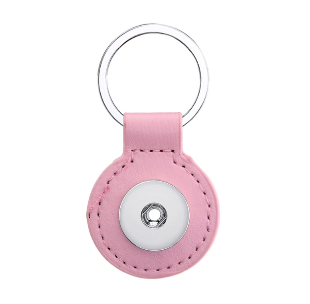Keychains Lanyards Noosa Pu Leather 18Mm circle Snap Button Key Rings Keychain Fit Diy Ginger Snaps Keyrings Jewelry Drop Delivery Fashion Jewelry fit