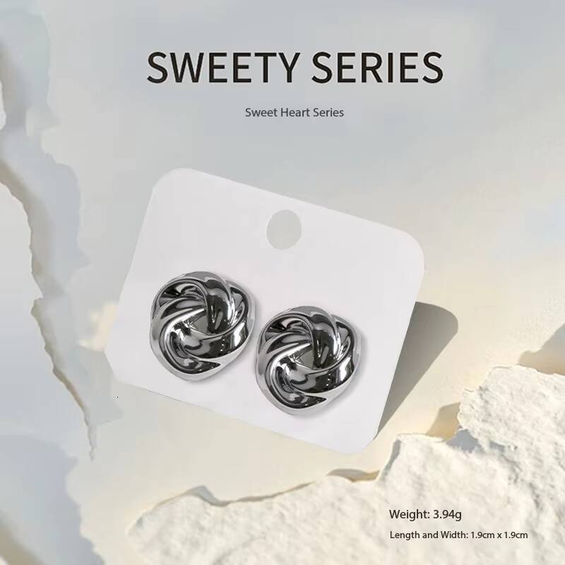 Cross-border Women's High-end Feel Sier Needle Exaggerated Creative Multi-layer Thin Hoop Earrings