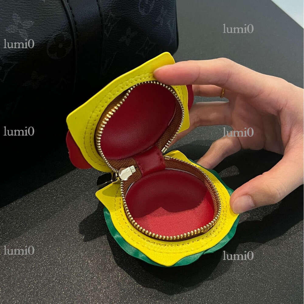 Lujia New Straight Mini Hamburger Unisex Small Waste Keychain Pendant Bag Accessory