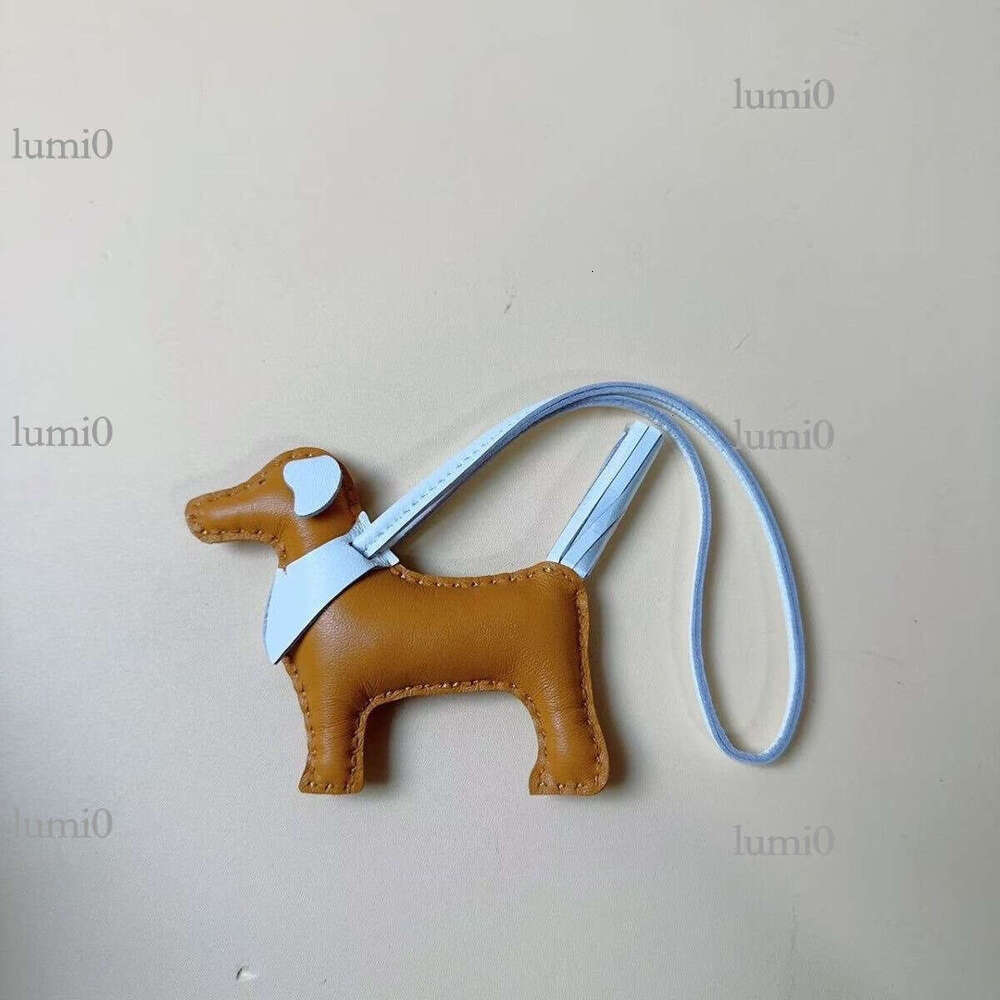 Puppy Bag Pendant New Sheepskin Hand-sewn Creative Cute Dog Hanging Decoration Car Rearview Mirror Ornament