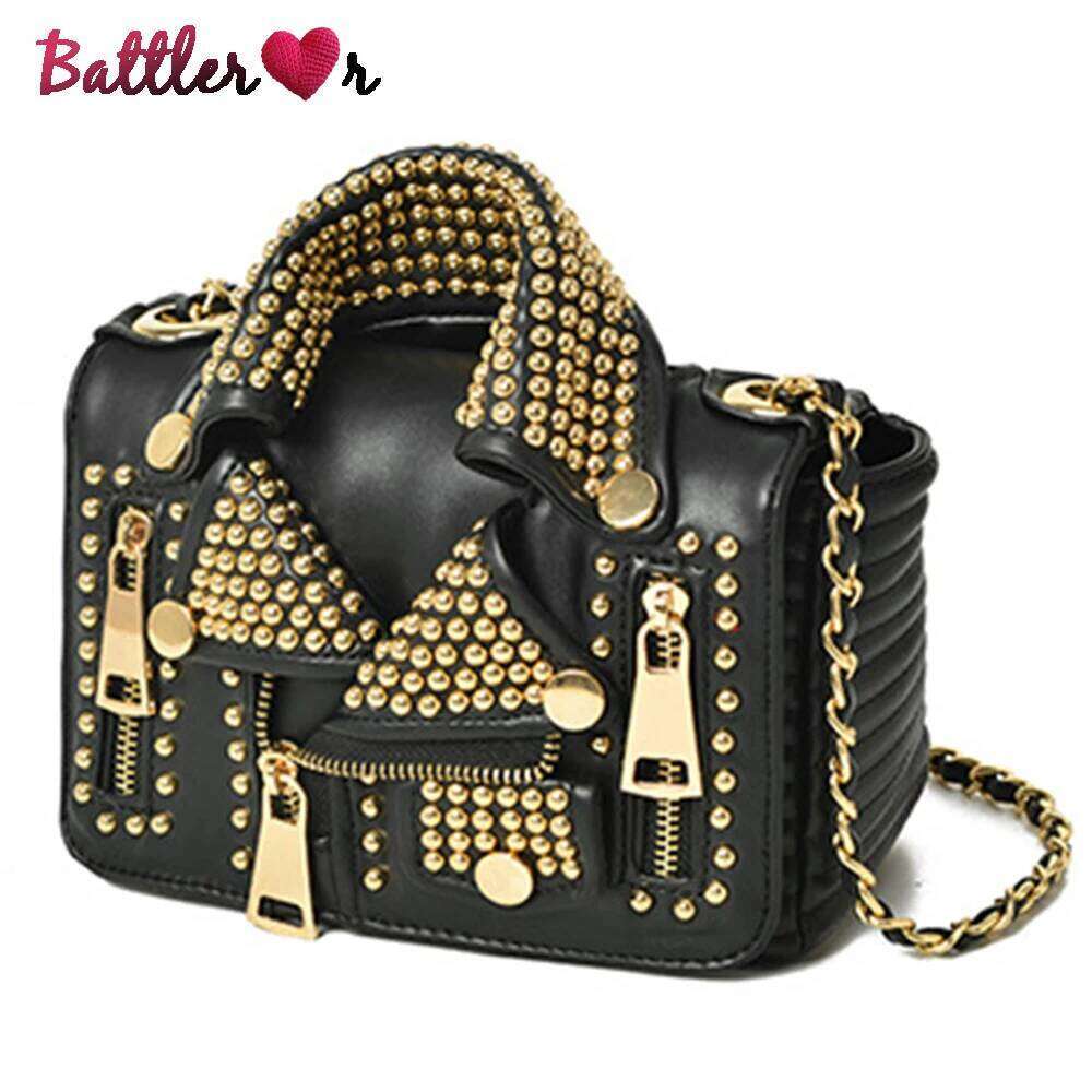 City Bag Designer Chain Women Clothing Shoulder Rivet Jacket Messenger Bag Ladies Leather Handbags Bolsa Feminina Bolsos Mujer