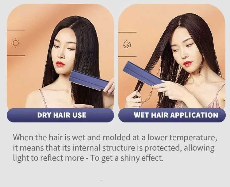 New Dust Style Hot Air Styler Wet to Dry Straightening Brushless High Speed BLDC Hair Straightener with Air W250814