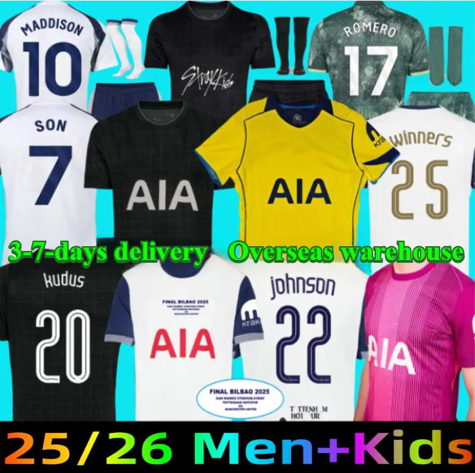 25 26 Fan version MADDISON SON WERNER Soccer Jerseys2025 2026 KULUSEVSKI 2026 VELIZ VAN DE VEN Football kits shirts Men kids goalkeeper pre match tottenham jersey