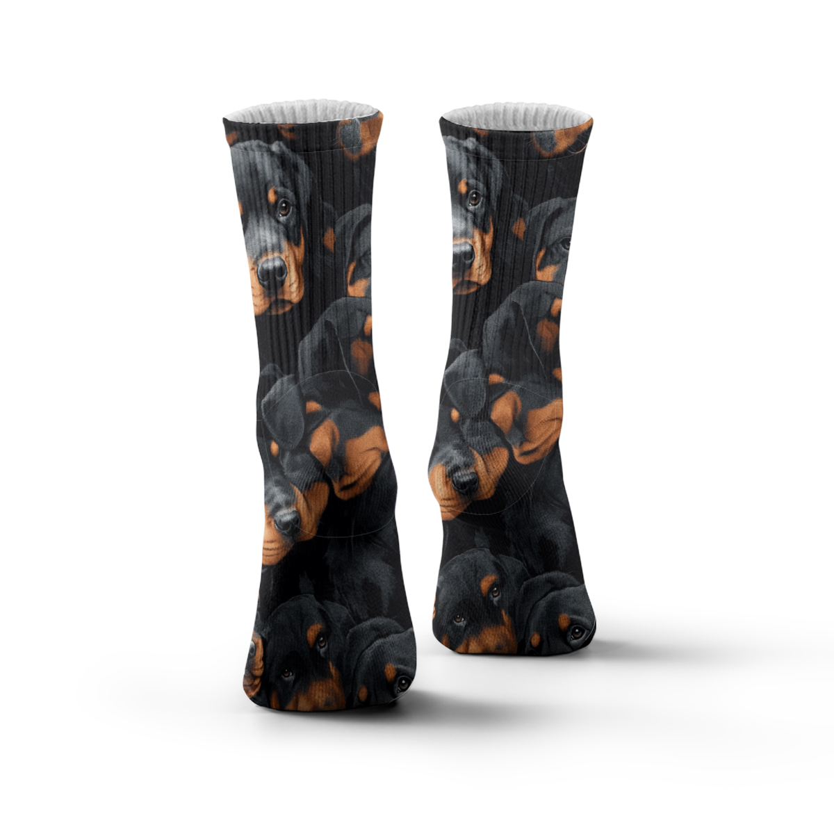 Cute Rottweiler Puppy Collage Unisex Tube Designer SocksC144