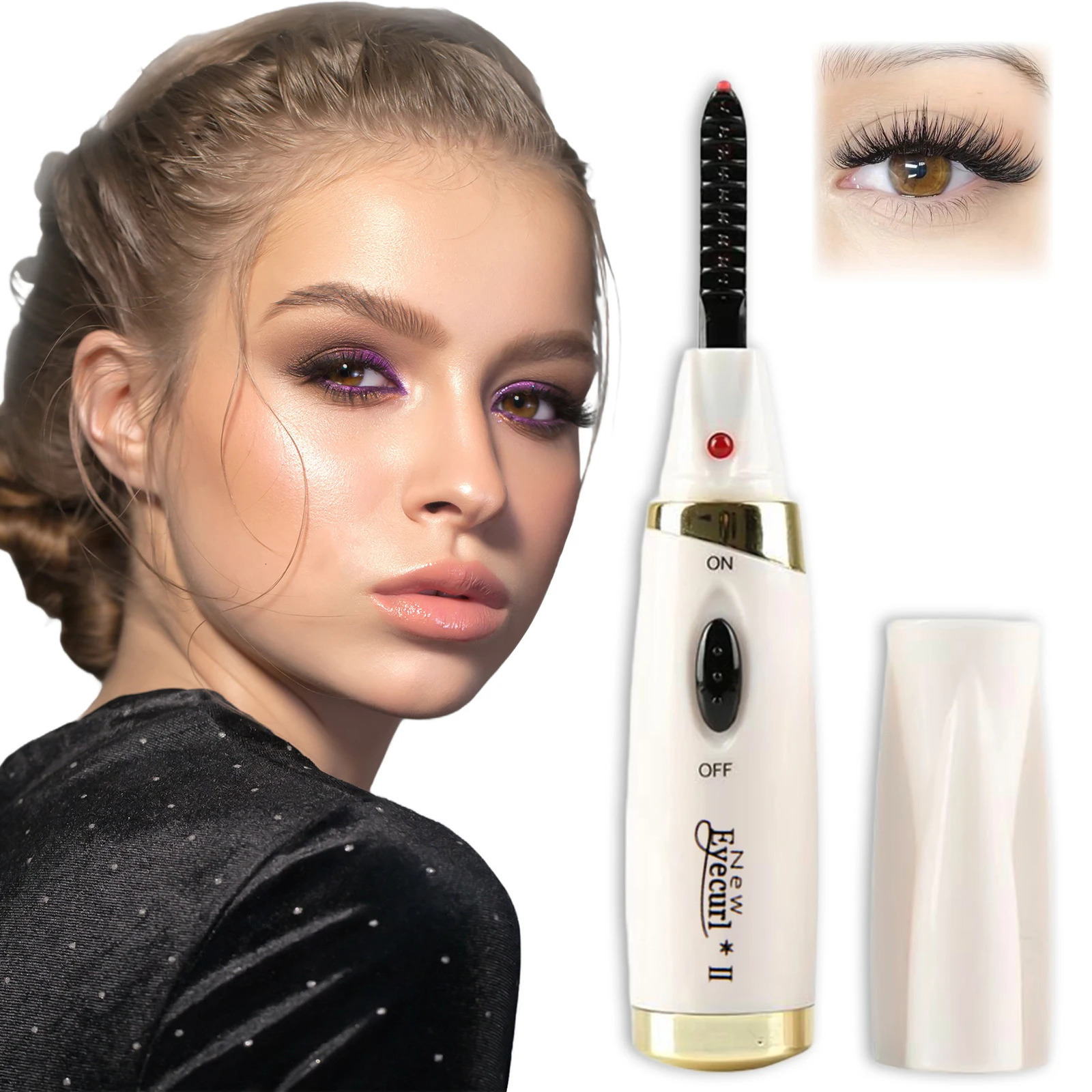 Naturally Curled Electric Eyelash Curler Women Girls Portable Make Up Eyelashes Curl Lasting Lash Curler Tool Beauty Accessories 250813