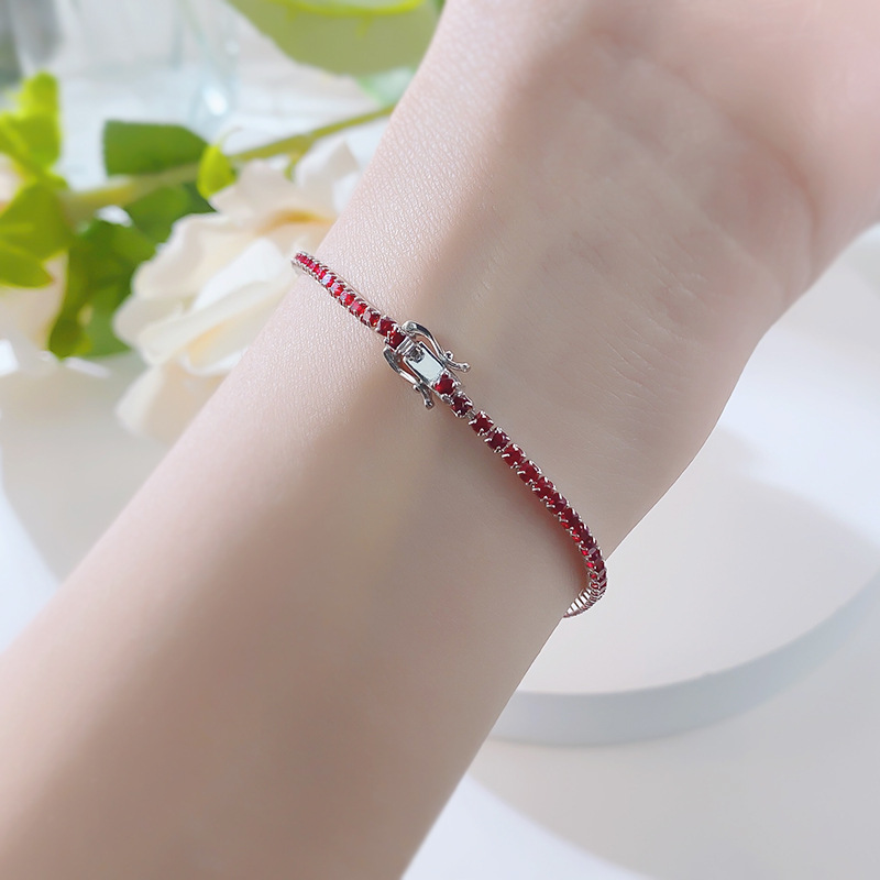 Charming Womens Unica Row Dazzler: All-Zirconium Ornamented Bangle Jewelry Set