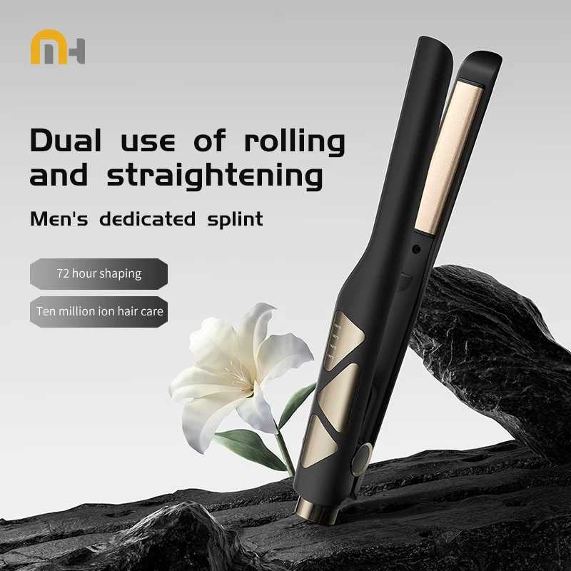 4-Temperature Hair Straightener Flat Iron - Mini Portable Ceramic Styler for Straight Curly Wavy Hair Frizz Control W250814