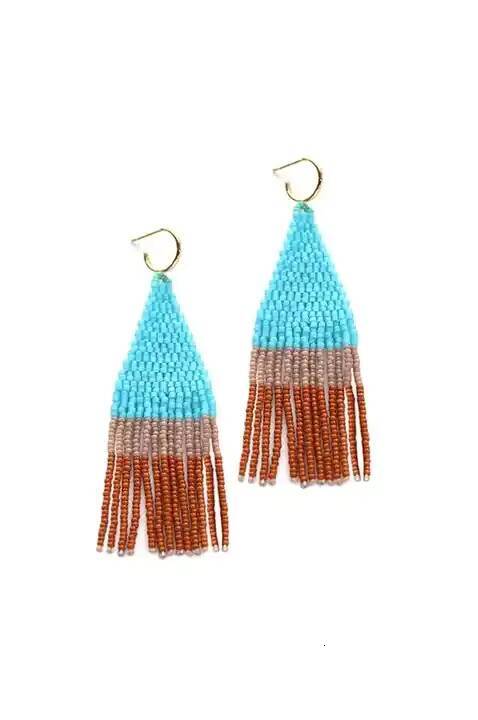 Evening Handmade Women's Seed Bead Unique Jewelry Fashion Earrings