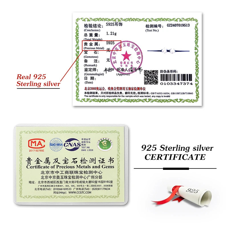 KNB 0.1CT-2CT D Color Lab Created Diamond Certified Stud Earrings for Woman Gift 925 Sterling Silver Wedding Jewelry 250807