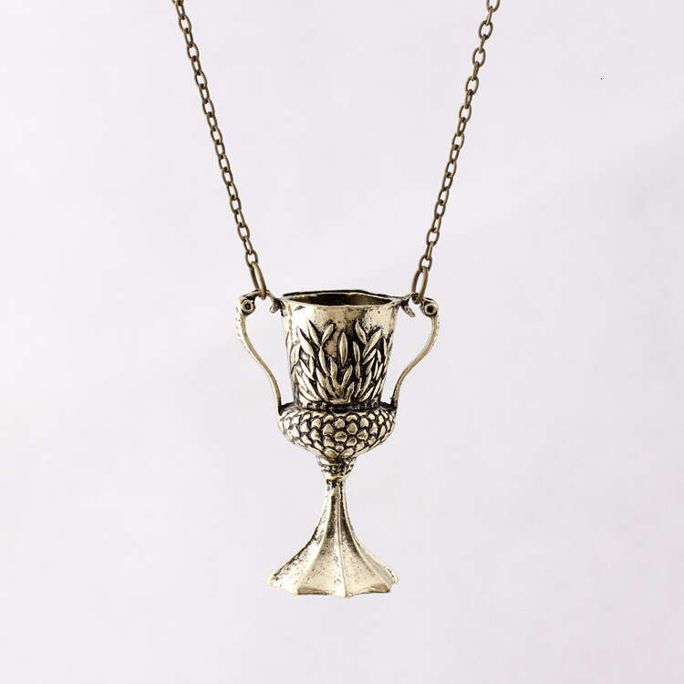 DHcollection New Accessories Potter Hufflepuff Cup Wine Glass Holy Grail Necklace