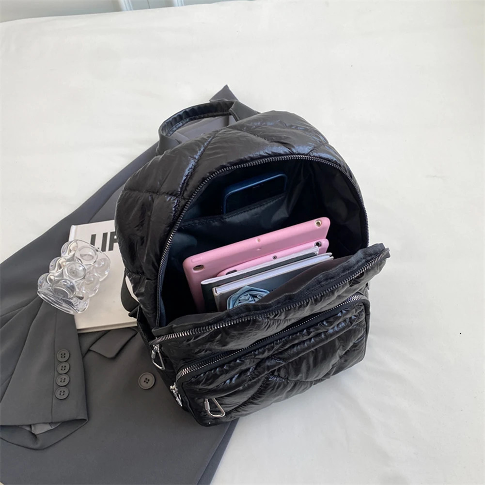 Summer Trend Women Backpack Pearl Cotton Bag Pack Travel Student Schoolbag Teen Girls Bookbag Outdoor 250813