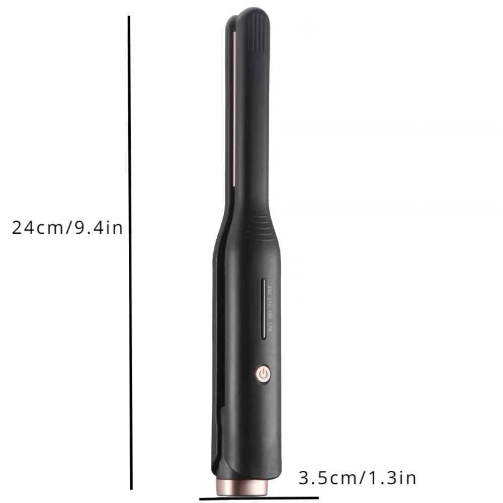 2 In 1 Hair Straightener Curler Small Flat Iron Ceramic Hair Crimper for Short Hair Straightening and Curling Styling Tool W250814