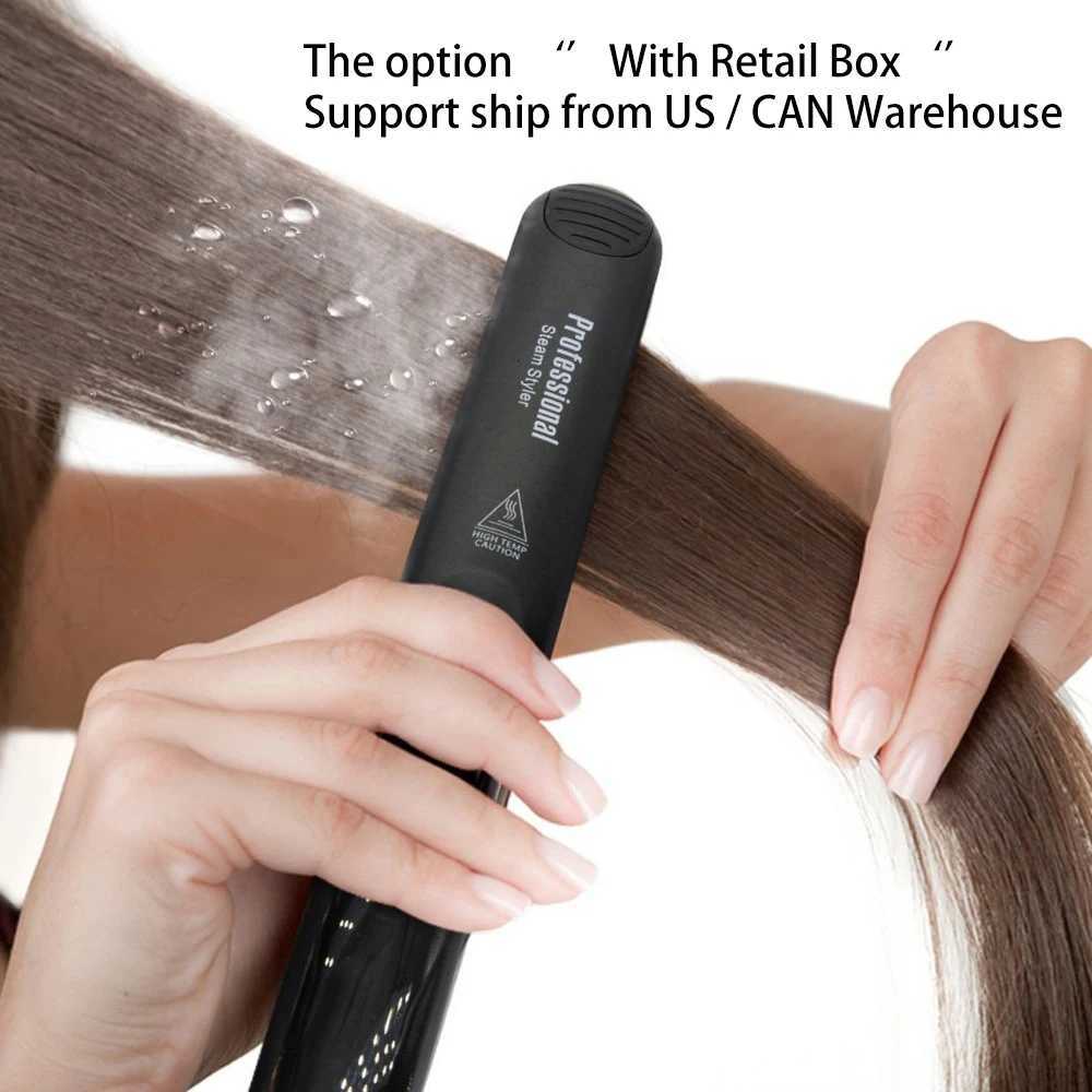 Steam Hair Straightener Professional Ceramic Vapor Flat Iron 450 Fast Heat Argan Oil Treatment Hair Care Tools W250814