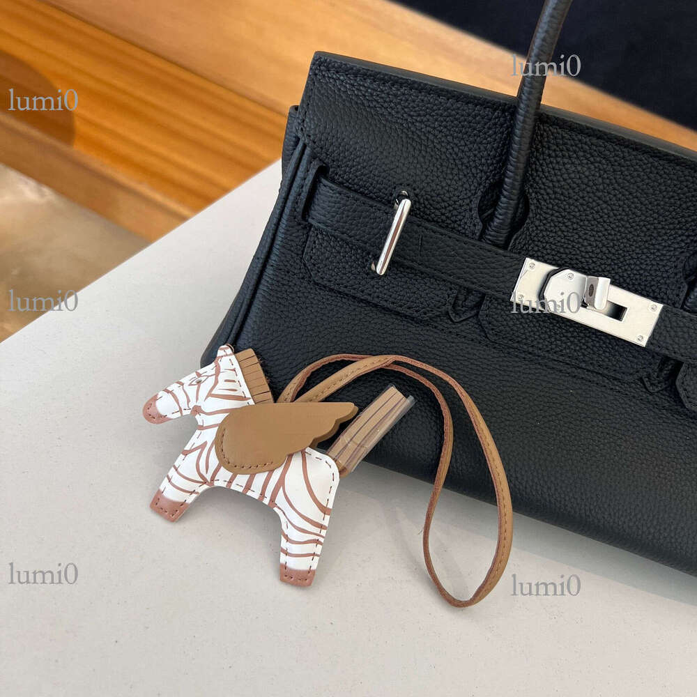 H Same Style Zebra Handmade Pegasus Bag Sheepskin Hand-stitched High-end Rodeo Little Horse Pendant Ornament