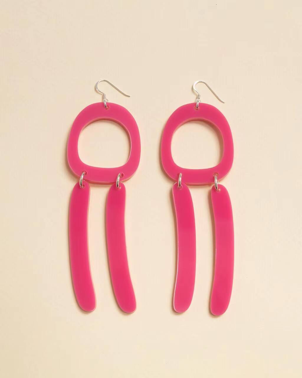 Women's Summer Bohemian Fashion Exaggerated Geometric Multicolor High Frequency Crafts Loose Earrings Studs