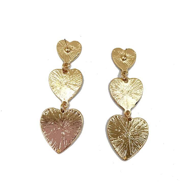 Fashionable Elegant Alloy Banquet Long Heart-shaped Enamel Earrings Women's Accessories Cross-border