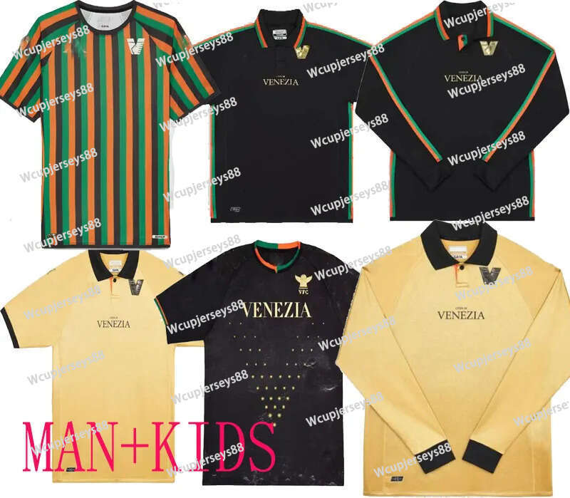 21 22 2023 2024 ARAMU Mens Soccer Jerseys 84 85 RETRO MAZZOCCHI TESSMAN HEYMANS FIORDILINO JOHNSEN PERETZ Home Black Away Venezia Maglia Da Calcio