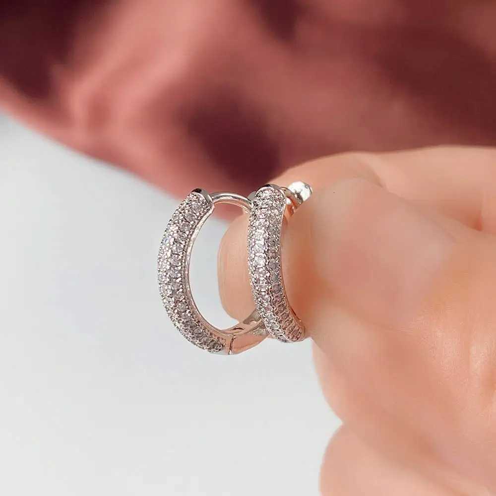 8 Silver Color CZ Hoop Earrings for Women Simple Style Ear Accessories for Teens Minimalist Gift Classic Jewelry XJ250814