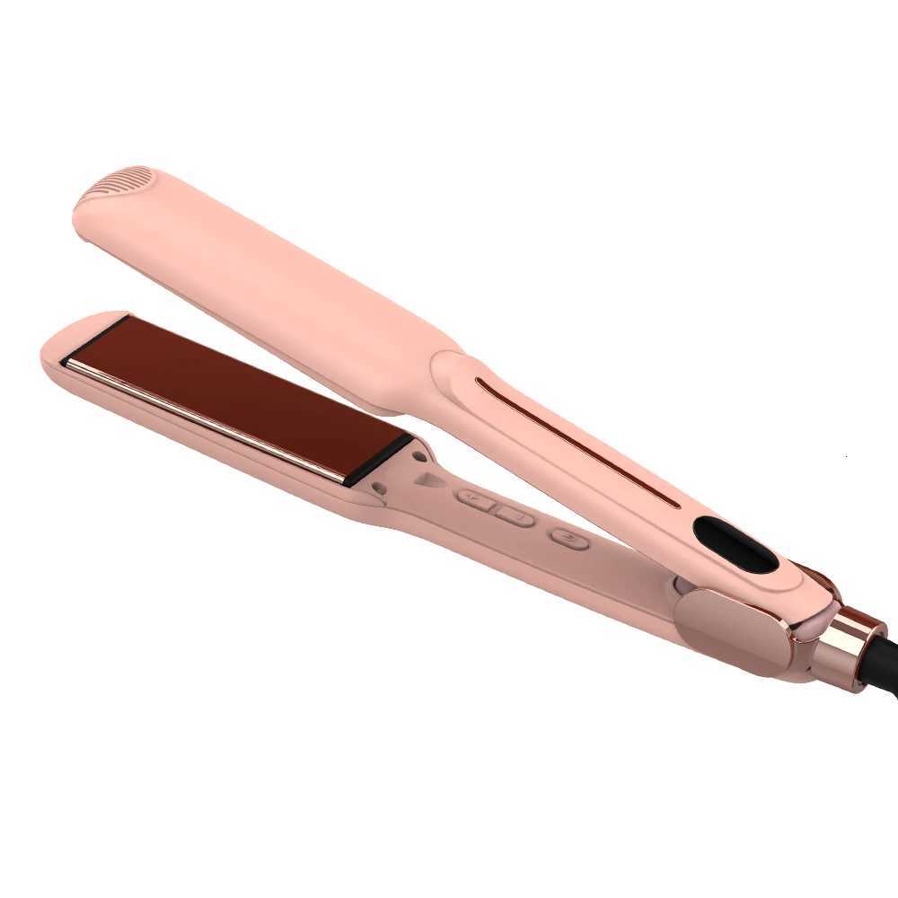 2-in-1 Flat Hair Straightener Curling Iron Infrared Ion Reduces Frizz Suitable for Straight Hair Curly Hair Gifts W250814