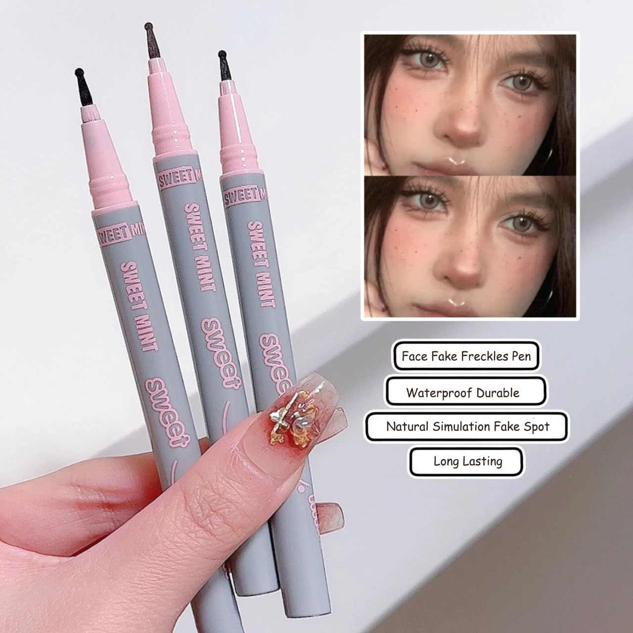 Face Fake Freckles Pen Natural Liquid Tear Mole Pen Amber Brown Dot Spot Concealer Pen Lifelike Cheek Spots Tint Makeup Tool 250813