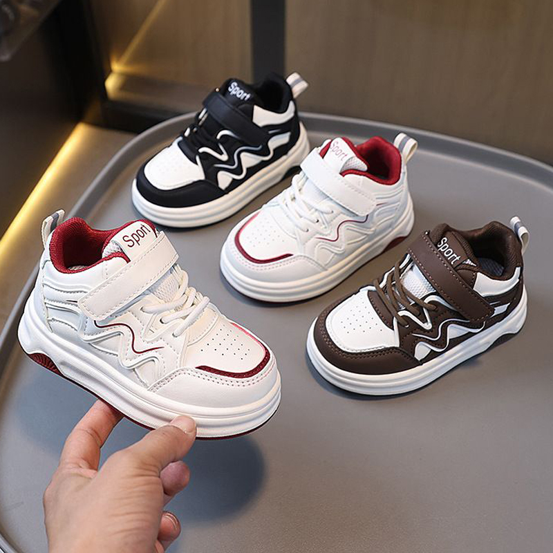 Toddler Baby Kids Fashion Design Walking Shoes Sneakers Kidsnest Non-slip Casual Shoes Boys Girls Outdoor Board Shoes Size 21 - 32 K0624