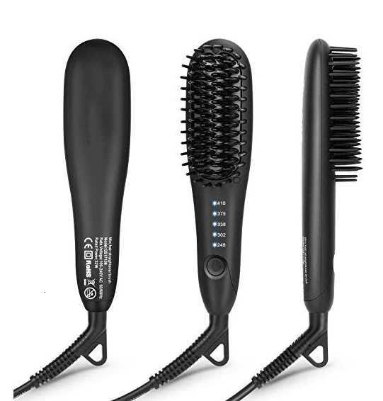 Hot Sale Hair Straightener Brush Electric Flat Iron Permanent Hair Straightener Comb Beard Straightener W250814