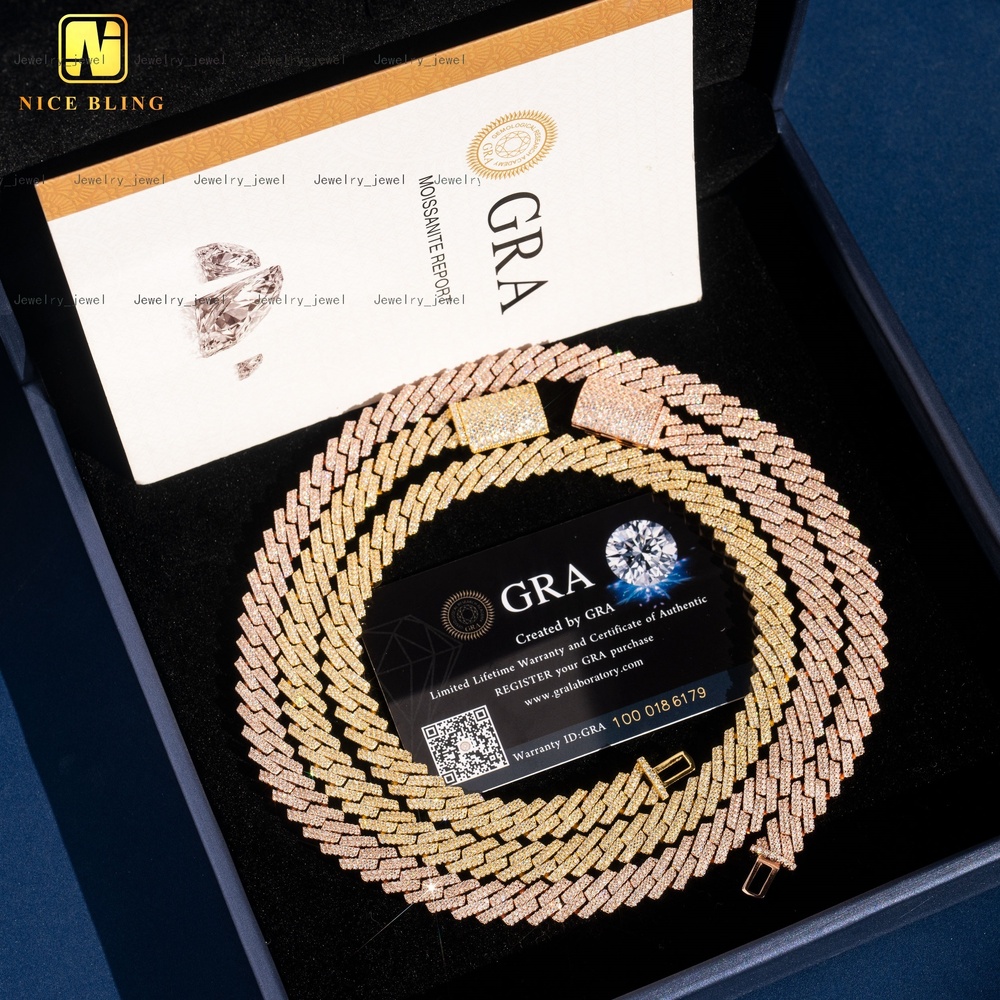 Hot Selling Jewelry Pass Diamond Tester Men Women 6MM Cuban Link Chain 925 Sterling Silver Hip Hop Cuban Link Chain