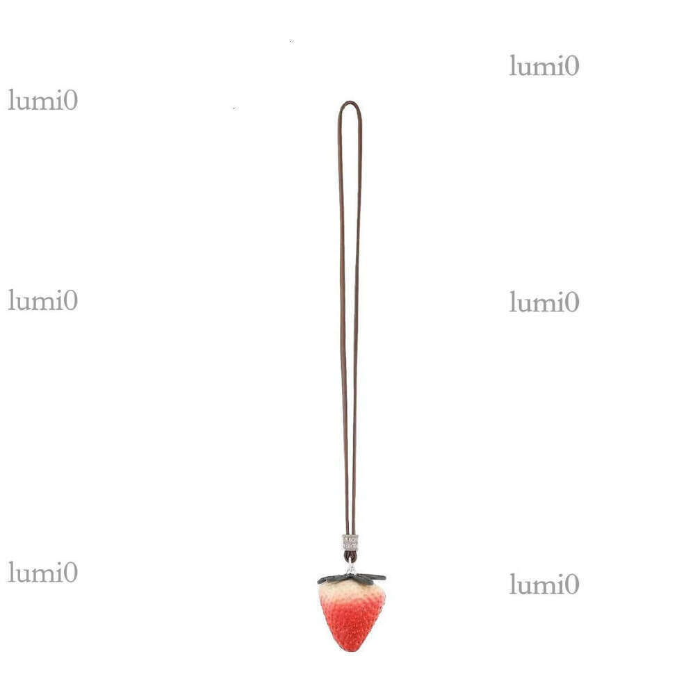 New Hot-Selling Two-Color 3D Realistic Fruit Big Strawberry Pendant Personalized Bag Keychain Accessory