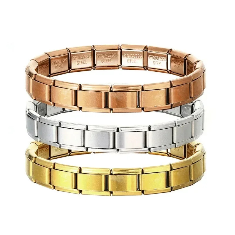 Fashion Italian Module Charm Links Fit 9mm Bracelet Stainless Steel Links Jewelry Making 250812