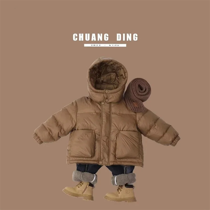 Boys Down and cotton Jacket Windbreak Outerwear Soft Winter Autumn Warm Cotton Christmas Gift Childrens Clothing 250813