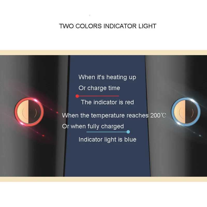 Wireless Charging Hair Straightener Portable USB Charging Hair Straightener Curling Dual Purpose Hair Straightener Comb W250814