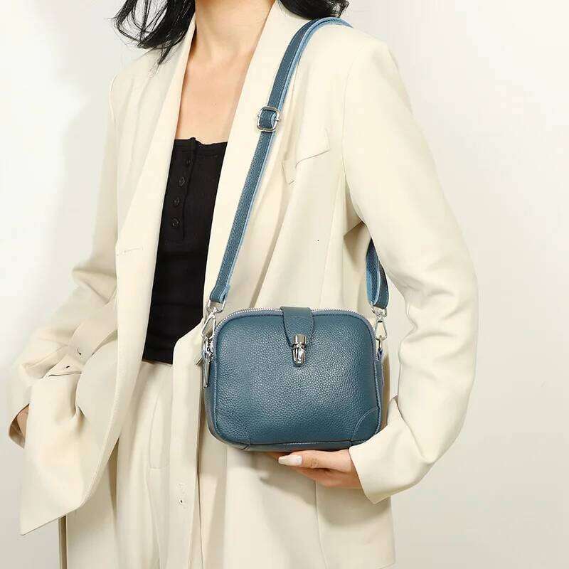 Genuine Leather Shoulder Crossbody Bag For Women Flap Bags Fashion Ladies Handbags Designer Cowhide Female Messenger Sac