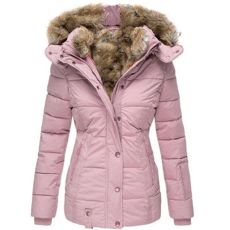 Winter Long Sleeve Zipper Hoodedwomen Coat Jacket 2025 Autumn New Fashion Casual Solid Color Parka