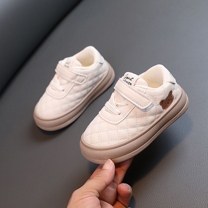 Kid's Sneakers Toddler Casual Sports Shoes for Boys PU Leather Kidsnest Kids Hook & Loop Students Girls School Running Shoes Size US5.5C-US12.5C