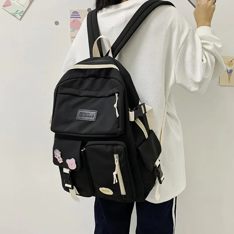 Girl Backpack Student School Backpacks for Teens Woman Kawaii School Bag Female Korean Harajuku Bookbag 250813