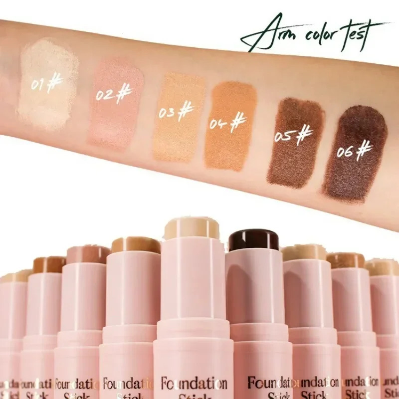 Facial Stick Foundation Full Coverage Dark Skin Foundation Makeup Lasting Oil-control Concealer Base Cream Matte Natural Primer 250813