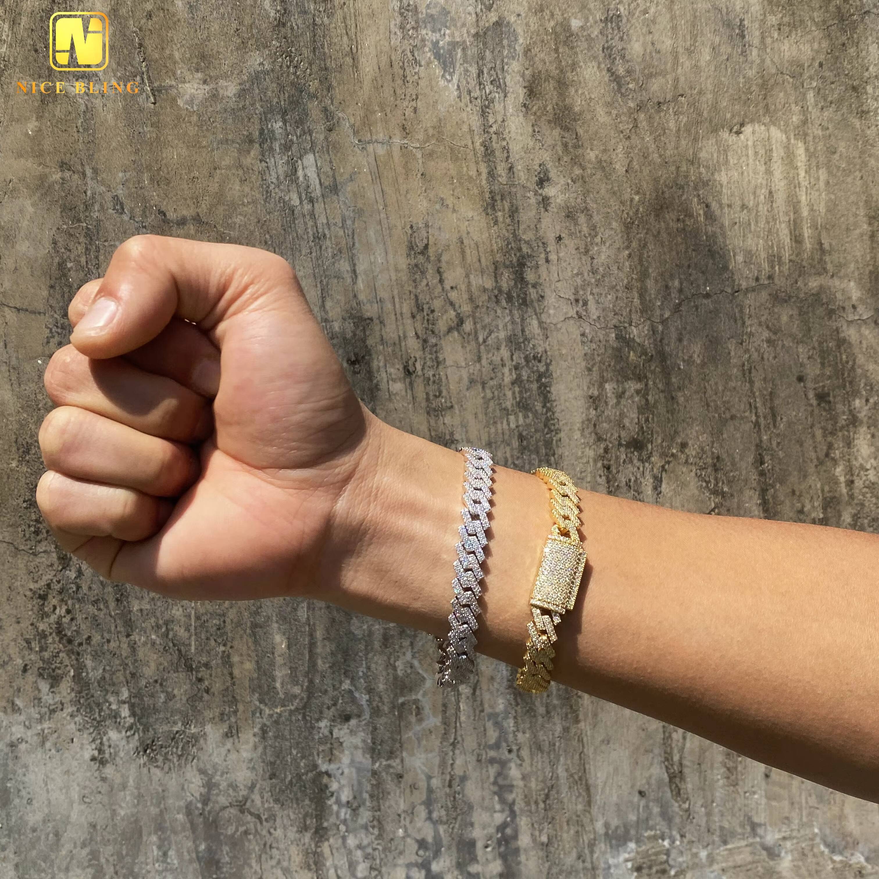 Hot Selling Jewelry Pass Diamond Tester Men Women 6MM Cuban Link Chain 925 Sterling Silver Hip Hop Cuban Link Chain