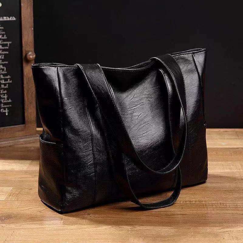 for Women 2024 New Korean Style Large Capacity Versatile Tote Handbag Soft Leather Women's Shoulder Bag