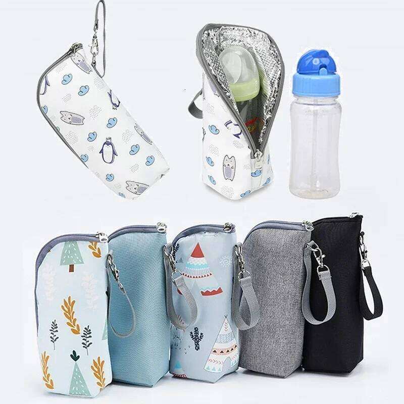 Bottle Warmer Baby Feeding Aluminum Mold Insulation Outing Stroller Hanging Bag For Storage Cups Drinks