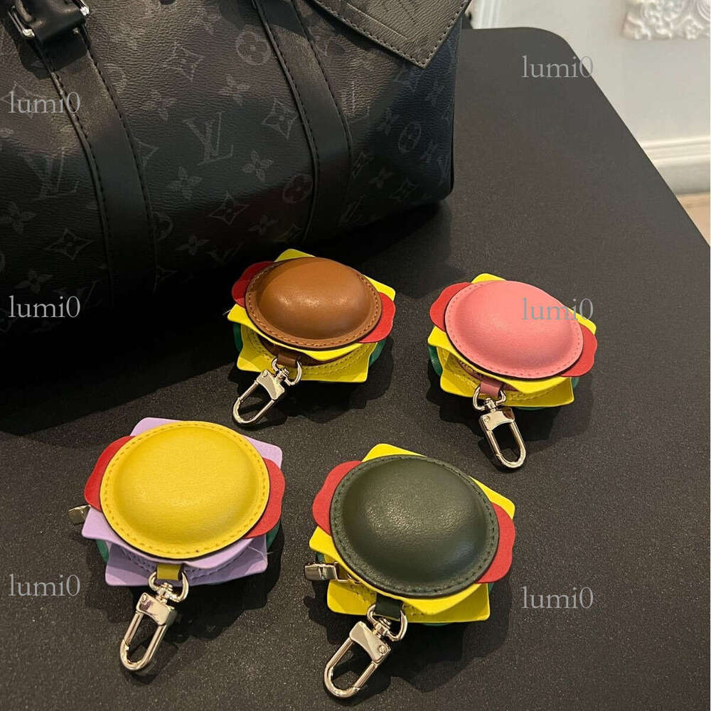 Lujia New Straight Mini Hamburger Unisex Small Waste Keychain Pendant Bag Accessory