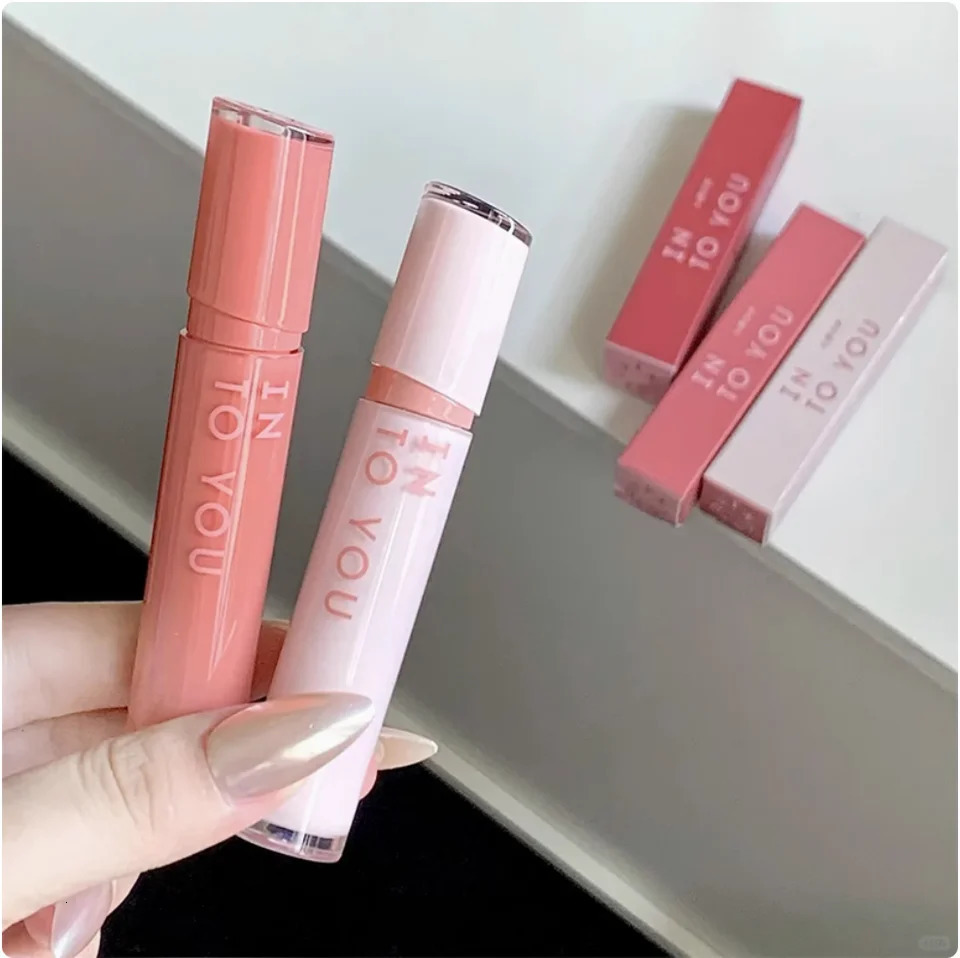 Into You Glow Lip Tint Mirror light Velvet lip gloss Long lasting Lip Glaze Natural Bare Color Lipstick Intoyou Makeup 250812