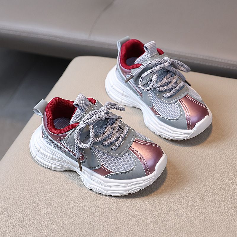 2025 New Kids Sports Shoes Unisex Kids Sneakers Mesh Breathable Basketball Shoes Kidsnest Toddlers Tennis Casual Footwear Shoes Trainers Size 21 - 30 