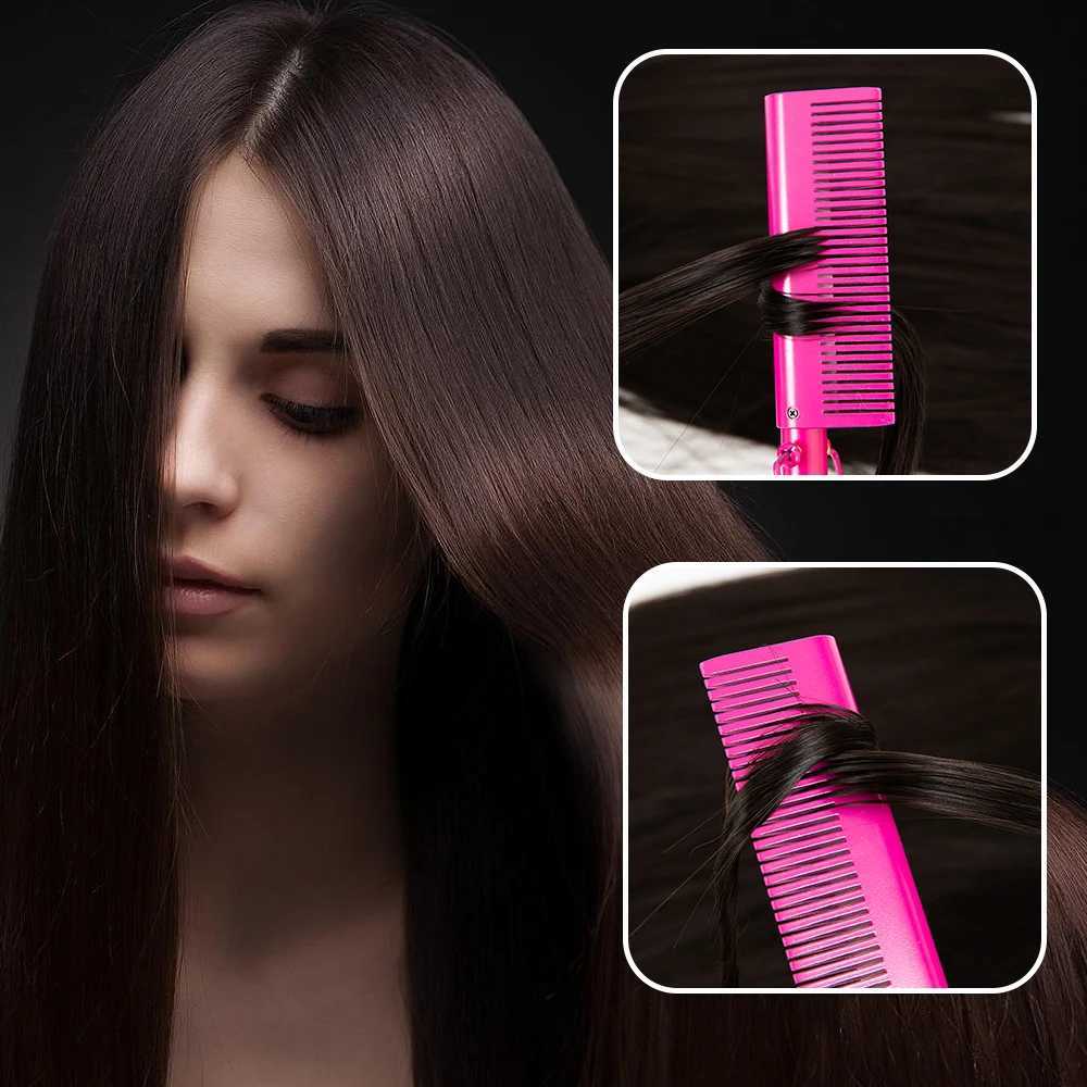 3 in 1 Hot Comb Straightener Electric Hair Straightener Hair Curler Wet Dry Use Hair Flat Irons Hot Heating Comb For Hair W250814
