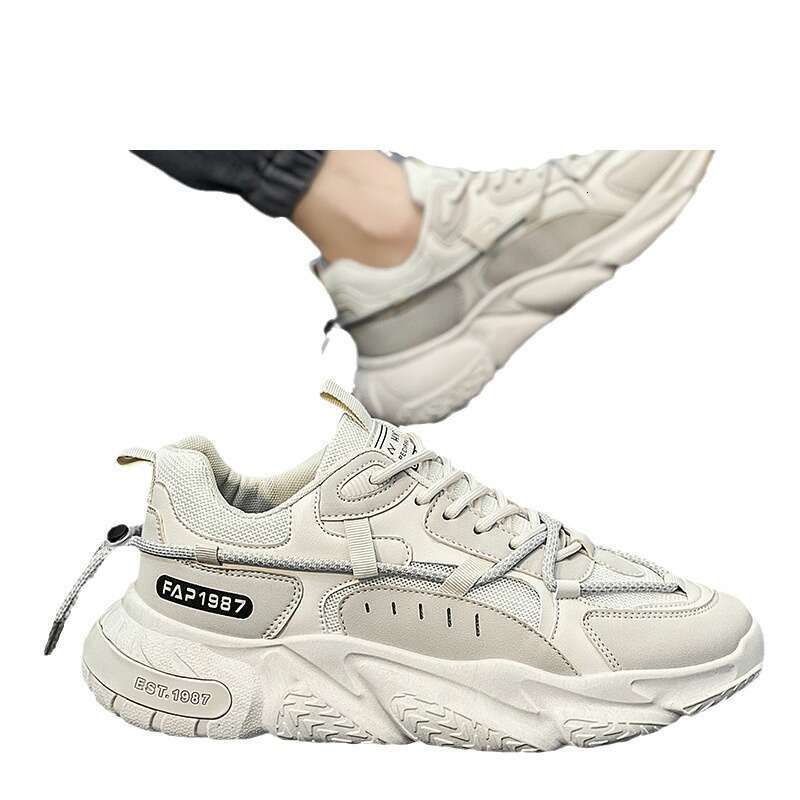 2025 New Summer Men's National Trend Sports Running Casual Versatile Trendy Breathable Height Increasing Dad Sneakers Ins Style Shoes