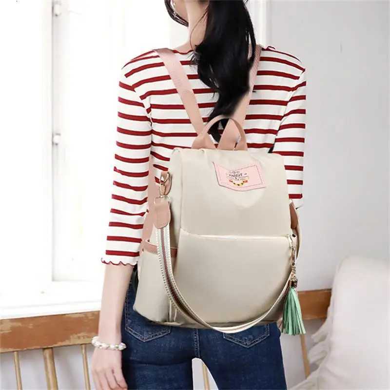 New High Quality Womens Shoulder Bag Large Capacity Oxford Cloth Bags Ladies Backpack Woman Color Tote Women Shoulder BackpacksXJ250814