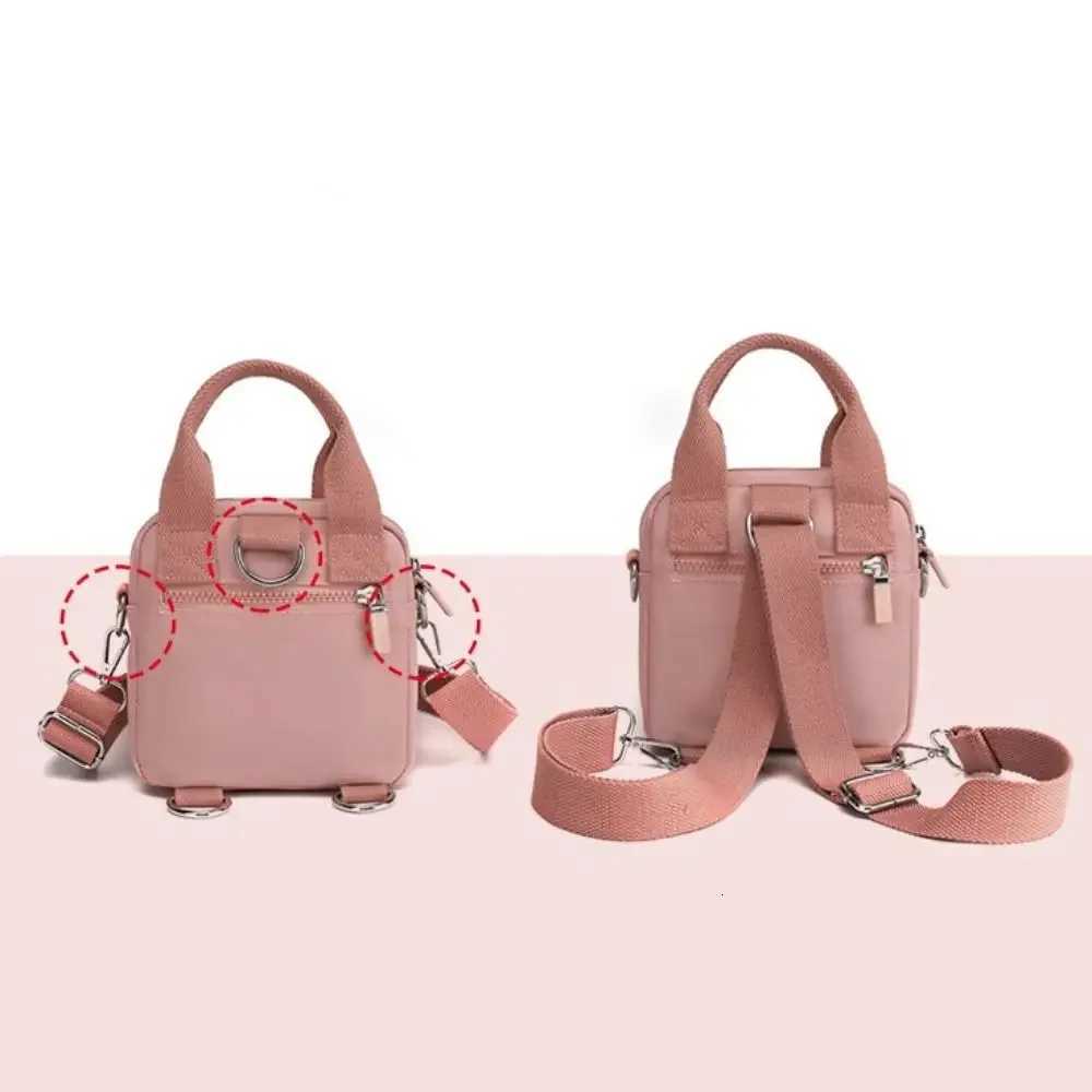 Fashion Nylon Womens Backpack Solid Color Waterproof Small Backpack Multi-functional Shoulder Bag Outdoor XJ250814