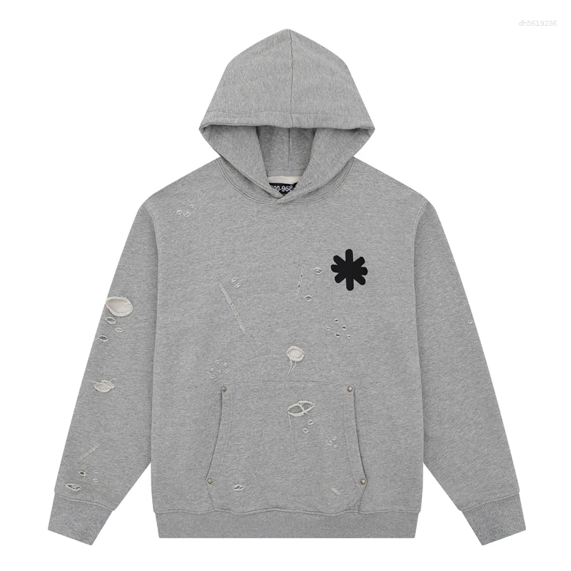 Designer Men's Hoodies Tide Brand LOST Hoodie Wash Water Do Old Retro Zipper Hooded Sweatshirt Classic Logo Pattern Cardigan Men Women