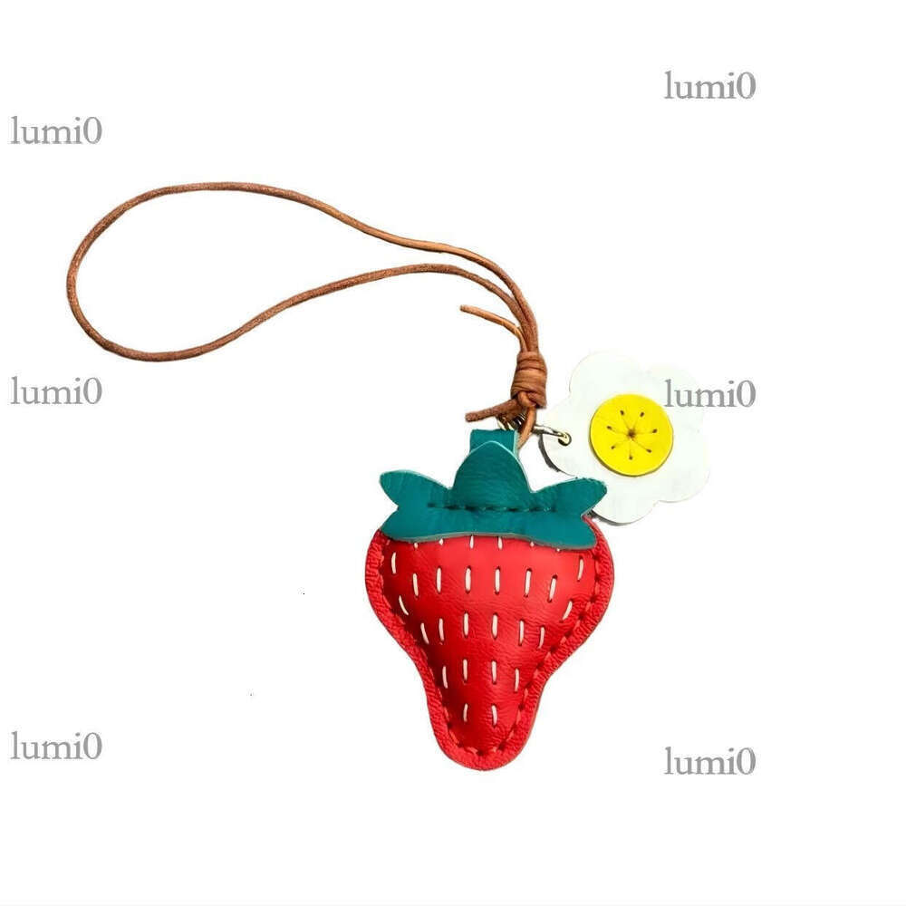 New Plumeria Strawberry Pendant Berry Worry DIY Chinese Style Bag Charm
