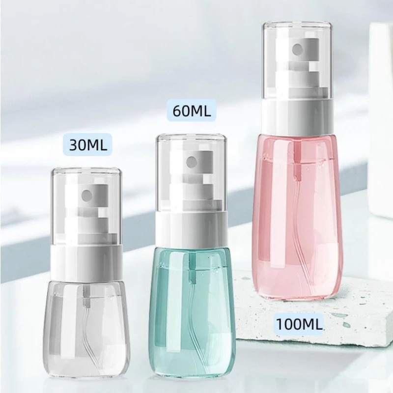 3060100ml Refillable Spray Bottles Alcohol Atomizer Mini Fine Mist Liquid Containers for Skin Care Makeup Travel Accessories 250813