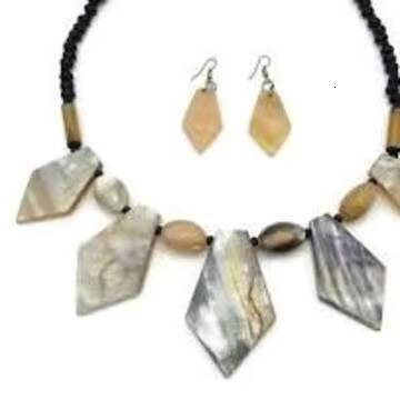 High Quality Ox Horn Bone Jewelry fashion Exaggerated Chain Link Necklace